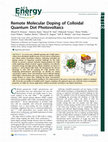 Remote Molecular Doping of Colloidal Quantum Dot Photovoltaics Cover Page