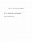 Project Risk and Procurement Management Cover Page