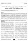 Research paper thumbnail of Assessment of the impact of government animal welfare policy on farm animal welfare in the UK