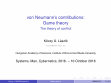 Research paper thumbnail of von Neumann's contributions: Game Theory