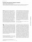 Research paper thumbnail of Parameters that Specify the Timing of Cytokinesis