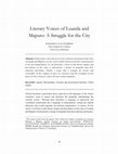 Literary Voices of Luanda and Maputo: A Struggle for the City Cover Page