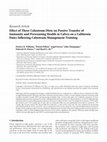 Research paper thumbnail of Effect of Three Colostrum Diets on Passive Transfer of Immunity and Preweaning Health in Calves on a California Dairy following Colostrum Management Training