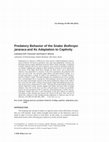 Predatory behavior of the snakeBothrops jararaca and its adaptation to captivity Cover Page