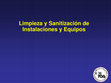 Limpieza y Sanitización de Instalaciones y Equipos Cover Page