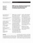 Research paper thumbnail of PEEP decreases atelectasis and extravascular lung water but not lung tissue volume in surfactant-washout lung injury