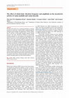 Research paper thumbnail of The effect of whole-body vibration frequency and amplitude on the myoelectric activity of vastus medialis and vastus lateralis