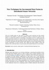 Research paper thumbnail of New Techniques for Incremental Data Fusion in Distributed Sensor Networks