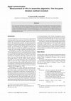 Research paper thumbnail of Measurement of VFA in anaerobic digestion: The five-point titration method revisited