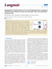 Research paper thumbnail of Aggregation and Dissolution of 4 nm ZnO Nanoparticles in Aqueous Environments: Influence of pH, Ionic Strength, Size, and Adsorption of Humic Acid