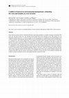 Research paper thumbnail of Conflicts of interest in environmental management: Estimating the costs and benefits of a tree invasion