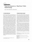 Research paper thumbnail of Youth development as a "big picture" public health strategy