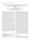 Research paper thumbnail of Towards collective circum-Antarctic passive acoustic monitoring: The Southern Ocean Hydrophone Network (SOHN)