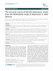 Research paper thumbnail of The two-year course of late-life depression; results from the Netherlands study of depression in older persons