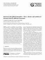 Bacteria in the global atmosphere – Part 1: Review and synthesis of literature data for different ecosystems Cover Page