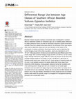 Research paper thumbnail of Differential range use between age classes of southern African Bearded Vultures Gypaetus barbatus