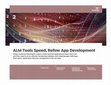 Research paper thumbnail of ALM Tools Speed, Refine App Development