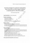 Enacting strategies for graduate employability: How universities can best support students to develop generic skills Cover Page