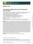 A mutualistic endophyte alters the niche dimensions of its host plant Cover Page