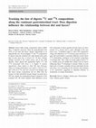 Tracking the fate of digesta 13 C and 15 N compositions along the ruminant gastrointestinal tract: Does digestion influence the relationship between diet and faeces? Cover Page