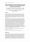 Research paper thumbnail of Effect of ad libitum tree leaves feeding with varying levels of concentrate on intake, microbial protein yield and growth of lambs