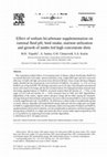 Research paper thumbnail of Effect of sodium bicarbonate supplementation on ruminal fluid pH, feed intake, nutrient utilization and growth of lambs fed high concentrate diets