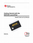 Getting Started with the MSP430 LaunchPad Cover Page