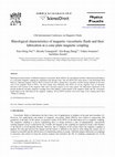 Research paper thumbnail of Rheological characteristics of magnetic viscoelastic fluids and their lubrication in a cone-plate magnetic coupling