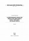 Research paper thumbnail of "La responsabilità penale del medico tra linee guida e colpa "non lieve": un'analisi critica" pubblicato in Rivista Italiana di Diritto e Procedura Penale, 1/2015