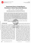 Research paper thumbnail of Experimental study of single-electron phenomena in silicon nanocrystal memories