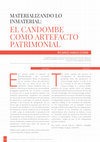 Research paper thumbnail of Ricardo Amigo 2015 - Materializando lo inmaterial: el candombe como artefacto patrimonial