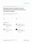 Mapping understory vegetation using phenological characteristics derived from remotely sensed data Cover Page