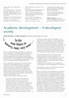 Research paper thumbnail of Academic Development, a developers society