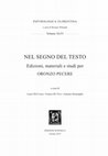 A. M. Morelli, Il papiro di Nicarco (POxy LXVI 4502) e l’epigramma latino, in L. Del Corso - F. De Vivo - A. Stramaglia (a cura di), Nel segno del testo. Edizioni, materiali e studi per Oronzo Pecere, Firenze 2015, pp. 41-60 Cover Page