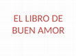 EL LIBRO DE BUEN AMOR Cover Page