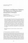 Pragmatics and epistemic vigilance: The deployment of sophisticated interpretative strategies Cover Page