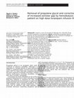 Research paper thumbnail of Removal of propylene glycol and correction of increased osmolar gap by hemodialysis in a patient on high dose lorazepam infusion therapy