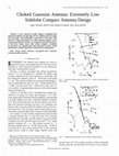 Research paper thumbnail of Choked Gaussian antenna: extremely low sidelobe compact antenna design