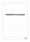 Cours de transfert de chaleur Cover Page