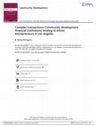 Research paper thumbnail of Complex Transactions: Community Development Financial Institutions Lending to Ethnic Entrepreneurs in Los Angeles