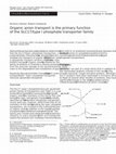 Research paper thumbnail of Organic anion transport is the primary function of the SLC17/type I phosphate transporter family