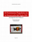 El fenómeno populista en la Venezuela del Siglo XXI Cover Page