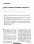 A Decade of Antimicrobial Susceptibilities at the University of Kentucky Hospital Cover Page