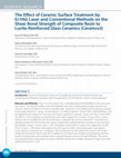 The Effect of Ceramic Surface Treatment by Er:YAG Laser and Conventional Methods on the Shear Bond Strength of Composite Resin to Lucite-Reinforced Glass Ceramics (Ceramco3) Cover Page