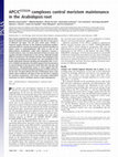 Research paper thumbnail of APC/CCCS52A complexes control meristem maintenance in the Arabidopsis root