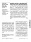 Research paper thumbnail of Experimental observation of light-induced solitary waves of analyte bands in capillary electrophoresis