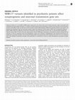 MIR137 variants identified in psychiatric patients affect synaptogenesis and neuronal transmission gene sets Cover Page