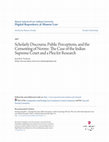 Research paper thumbnail of Scholarly Discourse, Public Perceptions, and the Cementing of Norms: The Case of the Indian Supreme Court and a Plea for Research