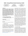 Research paper thumbnail of EENC - energy efficient nested clustering in UASN