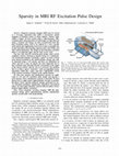 Sparsity in MRI RF excitation pulse design Cover Page